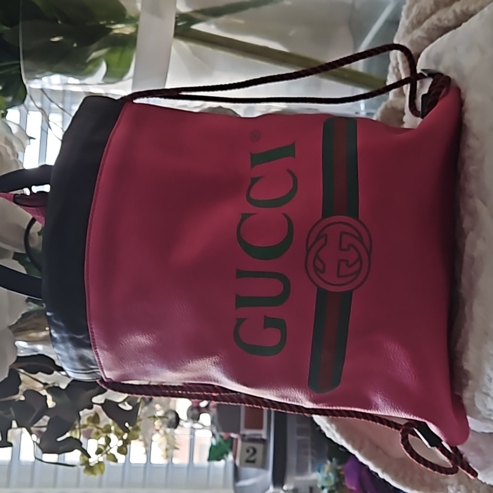 Gucci drawstring backpack